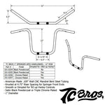 TC Bros. TC Bros. 1" Springer Apes Handlebars - 12" Chrome