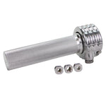 A TC Bros. 1" Single Cable Motorcycle Throttle - Polished lever with nuts and bolts on a white background, suitable for Harley Davidson motorcycles.