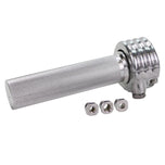 A TC Bros. 1" Single Cable Motorcycle Throttle - Polished lever with nuts and bolts on a white background, suitable for Harley Davidson motorcycles.