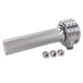 A TC Bros. 1" Single Cable Motorcycle Throttle - Polished lever with nuts and bolts on a white background, suitable for Harley Davidson motorcycles.