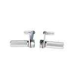 A pair of Loaded Gun Custom Universal Rearsets by TC Bros. aluminum hand grips.