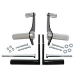 A pair of TC Bros. black handlebars and bolts for a Honda CB550-CB500 Forward Controls Kit motorcycle.