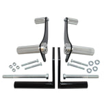 A pair of TC Bros. black handlebars and bolts for a Honda CB550-CB500 Forward Controls Kit motorcycle.