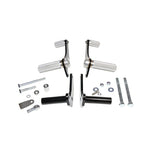 A set of TC Bros. Kawasaki KZ650-KZ750 Forward Controls Kit for a motorcycle.