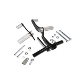 A set of TC Bros. Kawasaki KZ650-KZ750 Forward Controls Kit screws, nuts, and bolts on a white background.
