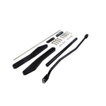 A set of TC Bros. Honda Shadow ACE 750 Forward Controls Extension Kit 1998-2003 VT750 and a knife on a white background for USA manufacturing.
