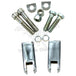 Mid-USA Passenger Footpeg Mounts for 1982-2003 Harley-Davidson Sportster, with included metal hardware (bolts, nuts, washers), displayed on a white background.
