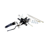 A set of TC Bros. Sportster Forward Controls Kit (NO PEGS) for 91-03 5 Speed and aftermarket Harley pegs for a Harley Sportster.