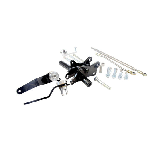 A set of TC Bros. Sportster Forward Controls Kit (NO PEGS) for 91-03 5 Speed and aftermarket Harley pegs for a Harley Sportster.