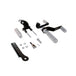The TC Bros. Mid Controls Kit for 1991-2003 Harley-Davidson Sportster features metal foot pegs and a gear shift lever, perfect for upgrading your bike. Components are arranged on a white background.
