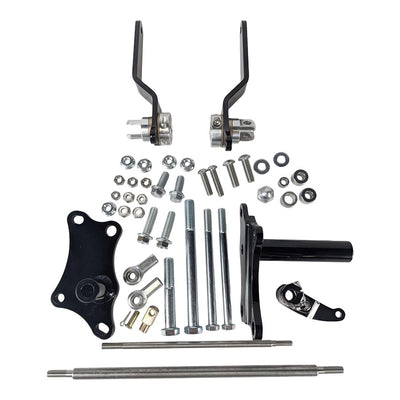 A set of TC Bros. Sportster Forward Controls Kit (NO PEGS) for 1986-1990 Harley motorcycles.