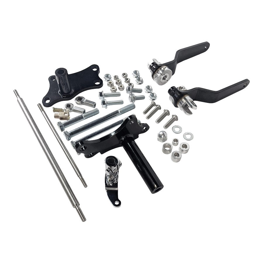 A TC Bros. Sportster Forward Controls Kit (NO PEGS) for 1986-1990 for a Harley Sportster motorcycle.