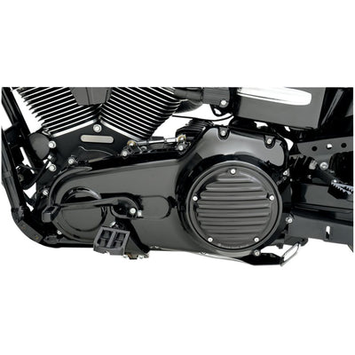 Drag Specialties Mid Control Shifter Linkage for 2006-2017 Harley-Davidson Dyna Models Flint Streetfighter Engine Cover in black.