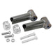 A pair of TC Bros. stainless steel bolts and nuts for TC Bros Passenger Footpeg Kit for Sportster Hardtails (No Pegs) on a hardtail frame kit.
