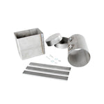 A set of TC Bros. Chopper Battery & Electronics Box Kit parts and a TC Bros. metal box.