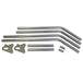 A set of TC Bros. Universal Weld-On Hardtail Frame Kit parts made from tubing for a motorcycle.