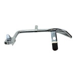 Chrome Mid-USA -1″ Jiffy Stand for 2007-2017 Harley-Davidson Softail with a mounting bracket and integrated foot tab.