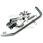 Mid-USA Complete Jiffy Stand Kit for 1989-1999 Harley-Davidson Softail, including a kickstand arm, mounting bracket, tension spring, and assorted hardware.