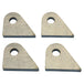Four Weld On Steel Mounting Tabs Style 3 by TC Bros on a white background with a heavy duty design.