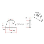 A CNC laser cut drawing showing the dimensions of TC Bros&