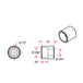 A drawing showing the dimensions of a cylinder and TC Bros&