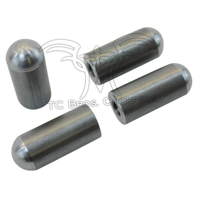 Four TC Bros Radius Style Threaded 3/8-16 Long Length Steel Bungs on a white background provide a clean finished appearance.
