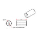 A drawing of a threaded hole designed for a bike mount, made from TC Bros Steel Bungs 5/16-18 Threaded 1-1/2 inch Long and incorporating TC Bros threaded bungs.