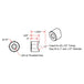 A diagram showing the dimensions of a threaded hole for TC Bros Coped Steel Bungs 3/8-16 Threaded 1/2 inch Long.