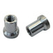 Two Steel Handlebar Internal Riser Bungs 1/2-13 Threaded by TC Bros for welding on handlebars, set on a white background.