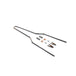 A pair of TC Bros. metal rods and a set of TC Bros. screws, ideal for constructing a DIY Sissy Bar Kit for your bike.