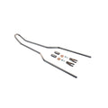 A TC Bros. Kickback DIY Sissy Bar Kit and a set of screws for bike installation.