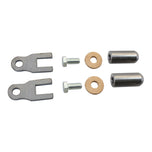 A set of TC Bros. Kickback DIY Sissy Bar Kit bolts and nuts on a white background.