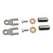 A set of TC Bros. Kickback DIY Sissy Bar Kit bolts and nuts on a white background.
