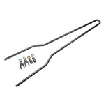 The TC Bros. DIY Sissy Bar Kit by TC Bros. is shown with installation hardware, including bolts, washers, and mounting brackets—ideal for your next motorcycle upgrade or custom sissy bar project.