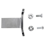 A TC Bros. metal bracket with screws and bolts that features vintage style curves and contours.