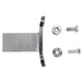 A TC Bros. metal bracket with screws and bolts that features vintage style curves and contours.