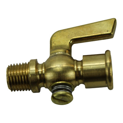 1/4" Brass Petcock with Lever Handle