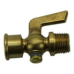 A Moto Iron® 3/8" Brass Petcock with T Handle, perfect for custom bikes, on a white background.