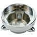 A shiny, chrome-plated Mid-USA Kromett Fuel Cap Cover for Harley-Davidson Big Twin and Sportster 1973-1981 with three pointed spikes is displayed against a white background.