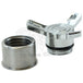 The Mid-USA Spinner Gas Cap and Bung Kit by Mid-USA features a billet aluminum spinner gas cap with a winged handle and a separate threaded insert, both shown on a white background.