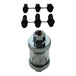 The Moto Iron® In-Line Glass Fuel Filter fits 1/4", 5/16", or 3/8" ID hoses, featuring a clear housing with metal ends and black plastic connectors. This washable, reusable filter ensures optimal performance for diverse applications.