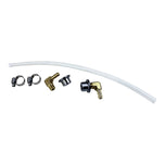 A set of TYGON hoses and fittings for a motorcycle, including a TC Bros. DIY Gas Tank Fuel Sight Gauge Kit.