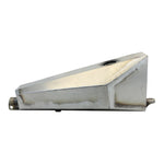 The Wyatt Gatling 2.2 Gallon Coffin Gas Tank features an angular, geometric design with a circular top opening, inspired by the iconic Wyatt Gatling style.