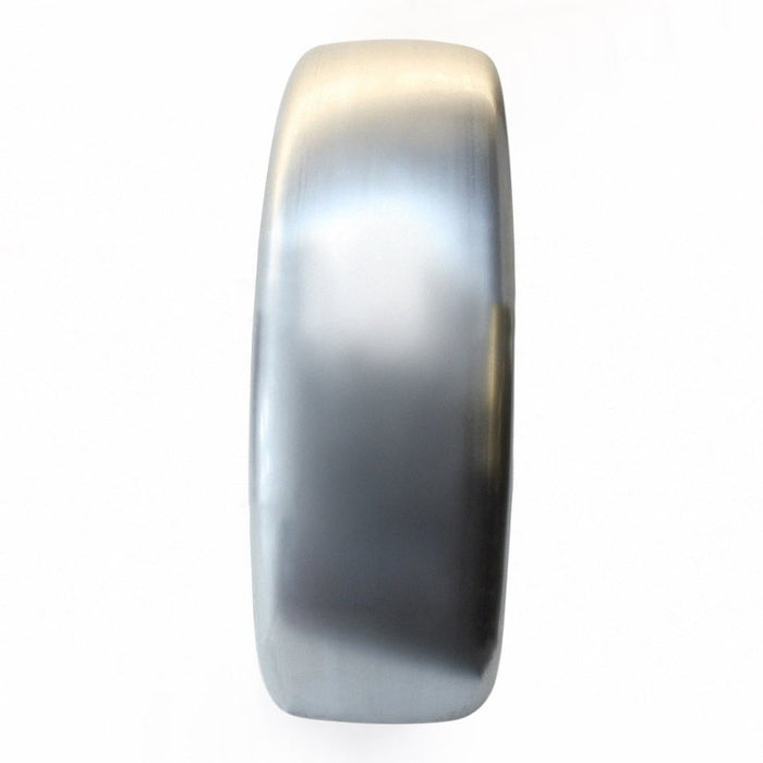 The Mid-USA 7-1/2" Wide Flat Rear Fender by Mid-USA features a smooth, shiny surface and is designed for use on motorcycles or bicycles.