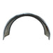 The Mid-USA 8-1/2" Wide Flat Rear Fender by Mid-USA features a bare, unfinished metal surface, slight discoloration, and a curved design—ideal as a universal wide rear fender for motorcycles with a 200mm tire.