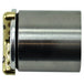The LC Fabrications Tri Bar Gas/Oil Cap is a cylindrical metal cap with a gold-colored, three-pronged top piece, resembling an oil cap and secured by three screws.