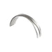 A high quality 6" Wide Raw Steel Ribbed Bobber Fender with Moto Iron® brand, curved handle with steel construction on a white background.