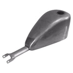 The Moto Iron® 2.5 Gallon Gas Tank for 2007-2022 Harley-Davidson Sportster features a narrow neck and two mounting brackets at one end, shown against a white background.