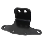 Pair of TC Bros. black metal brackets for Sportster Evolution engine key and coil relocation mount, shown at various angles. Ideal as a custom motorcycle ignition bracket, with text describing the product’s purpose on the right.