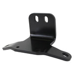 Pair of TC Bros. black metal brackets for Sportster Evolution engine key and coil relocation mount, shown at various angles. Ideal as a custom motorcycle ignition bracket, with text describing the product’s purpose on the right.